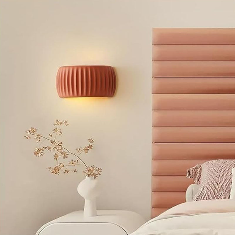 Vegglampe i resin – Fransk gresskarform, koselig nattlys