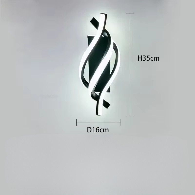 Vegglampe | Moderne spiral LED til stue og soverom