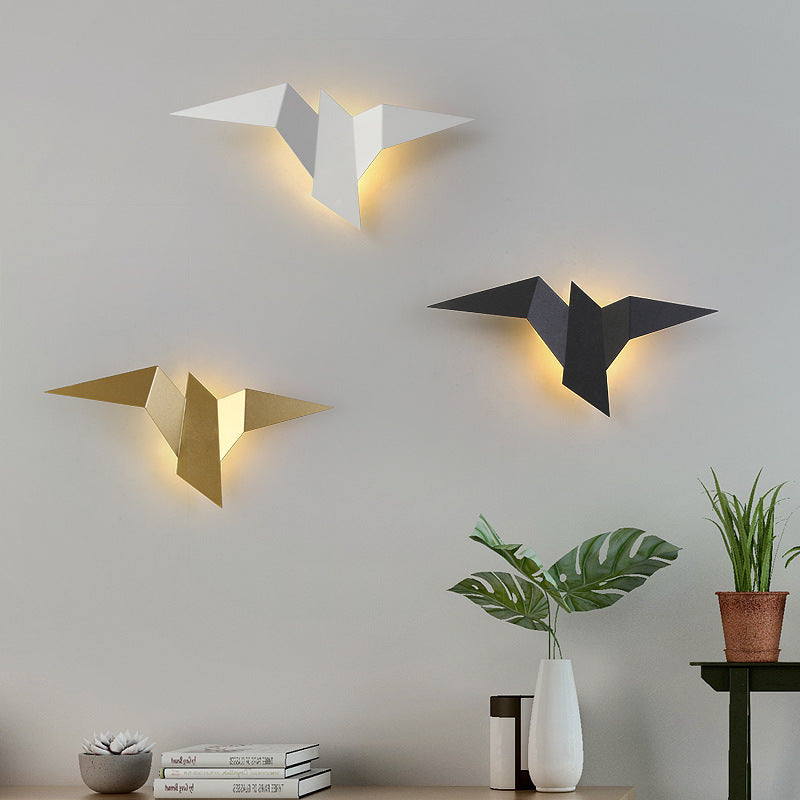 Vegglampe LED fugl – Moderne nordisk nattlampe