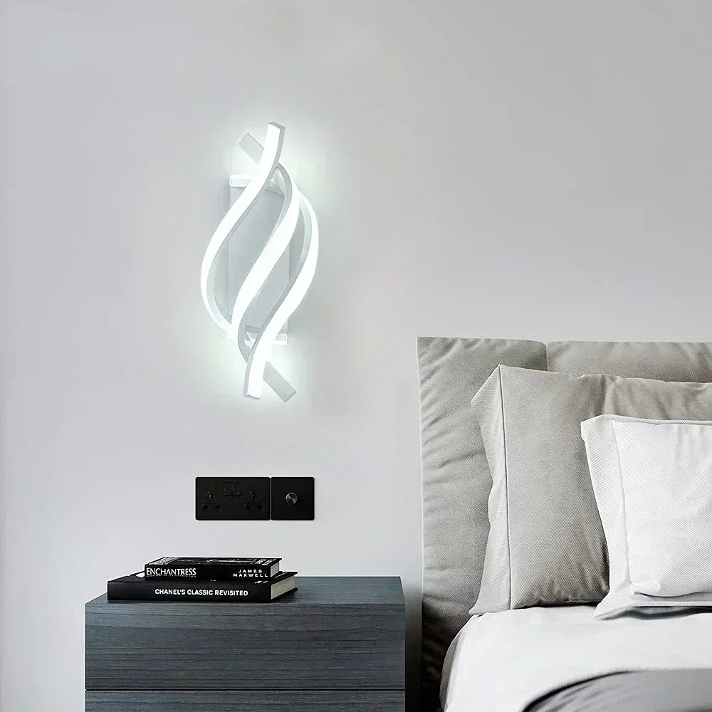 Vegglampe | Moderne spiral LED til stue og soverom