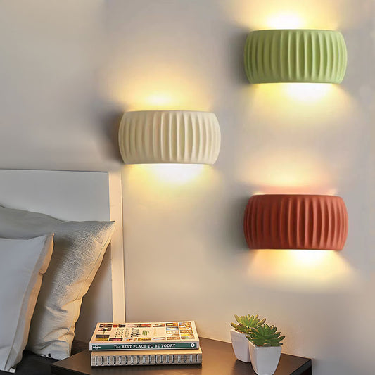 Vegglampe i resin – Fransk gresskarform, koselig nattlys
