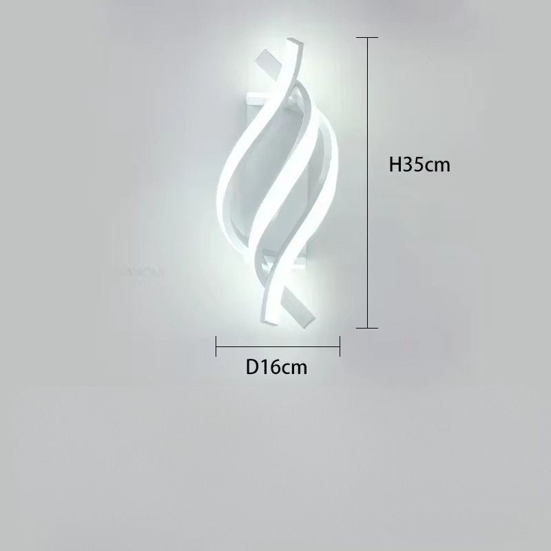 Vegglampe | Moderne spiral LED til stue og soverom
