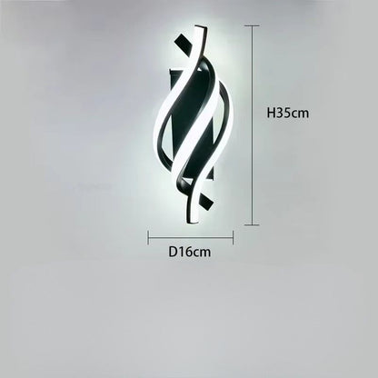 Vegglampe | Moderne spiral LED til stue og soverom