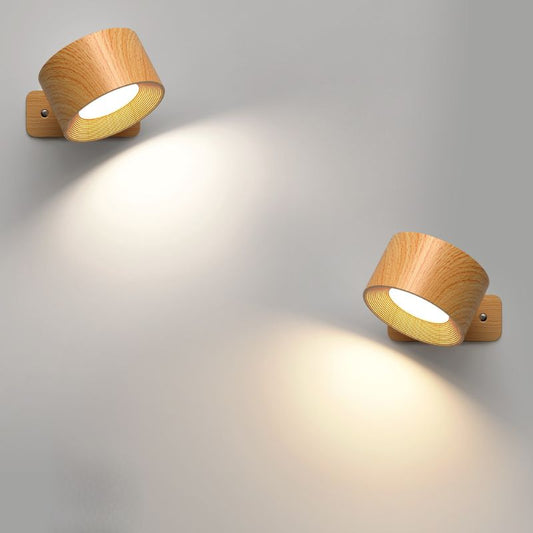 Vegglampe i tre LED – 360° roterbar og berøringsstyrt