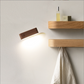 Vegglampe: Oppladbar 360° roterbar leselampe i tre