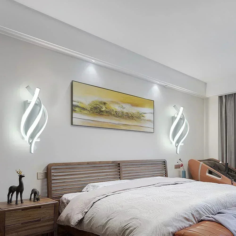 Vegglampe | Moderne spiral LED til stue og soverom